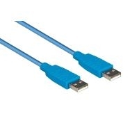 Anschlusskabel USB 3.0 Stecker A an Stecker A, 3m, blau, Good Connections® (2712-B03)