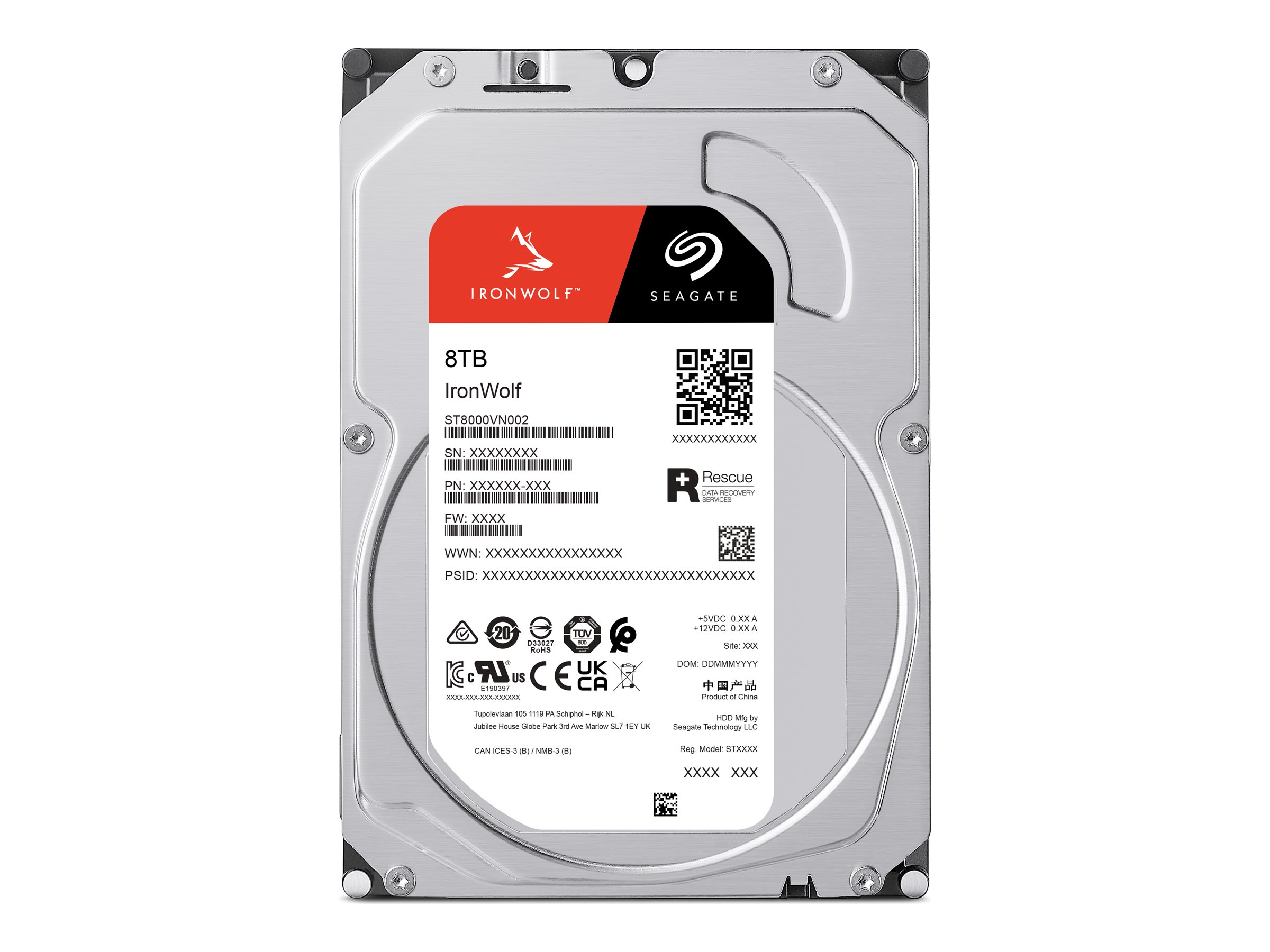 Seagate IronWolf ST8000VN002 8 TB 3.5" SATA 6Gb/s