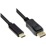 Alcasa GC-M0106 Videokabel-Adapter 2 m USB Typ-C DisplayPort Schwarz (GC-M0106)