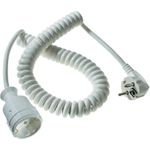 AS SCHWABE Schutzkontakt-Spiralkabel Wei&szlig (70412)