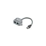 Wentronic Goobay Kabel-Splitter (Netzwerkdoppler), CAT Y-Adapter - Beschaltung 2 x CAT 5 Ethernet, geschirmt (68908)