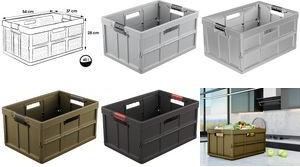 keeeper Profi-Klappbox "benno", 45 Liter, graphite geschlossen, integrierte Softgriffe, Tragkraft max. 50 kg, - 1 Stück (1023782600000)
