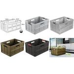 keeeper Profi-Klappbox "benno", 45 Liter, graphite geschlossen, integrierte Softgriffe, Tragkraft max. 50 kg, - 1 Stück (1023782600000)
