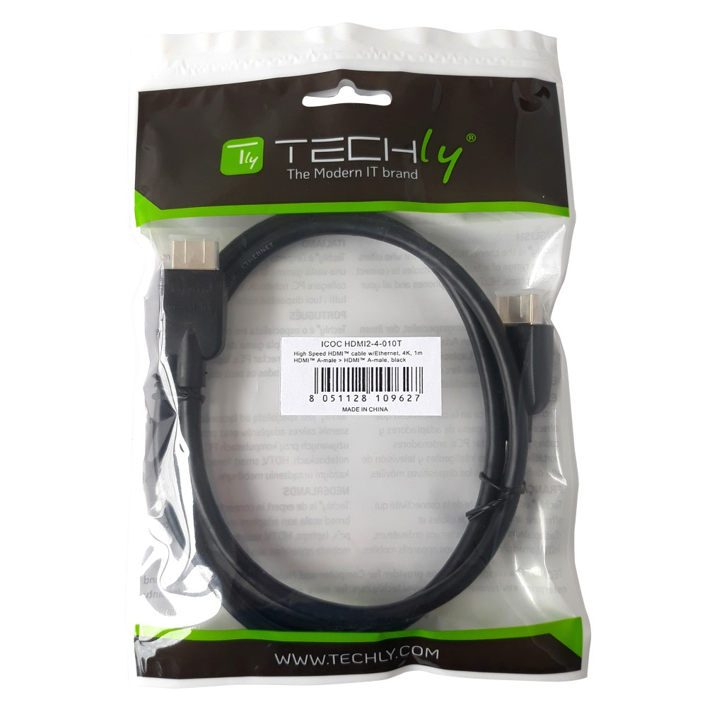 Techly ICOC-HDMI2-4-050T HDMI-Kabel 5 m 2.0 Schwarz