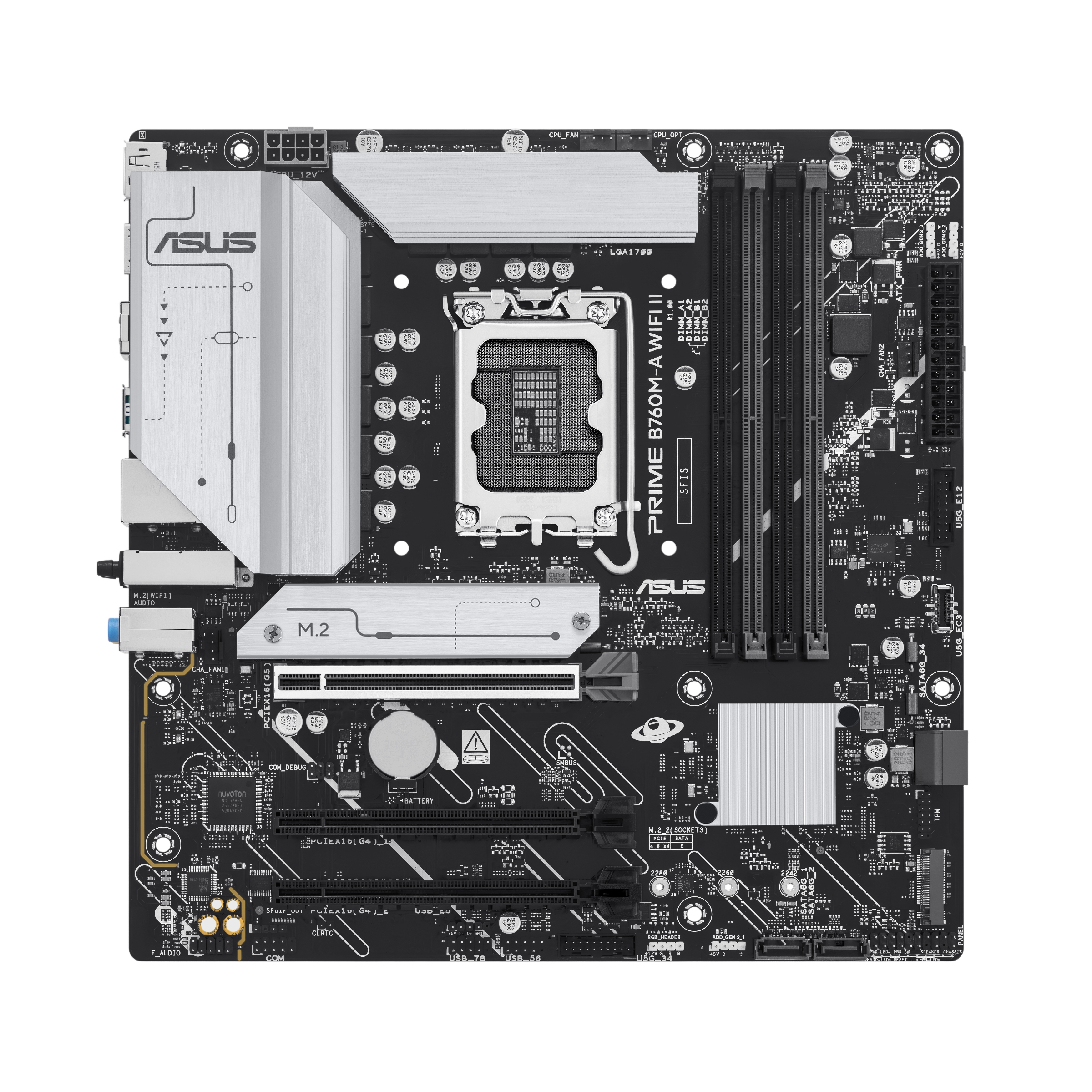 ASUS PRIME B760M-A WIFI II Mainboard micro ATX Intel B760 LGA 1700 DDR5 Wi-Fi 6E