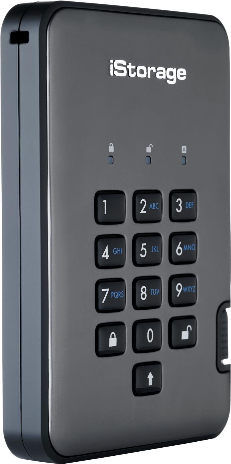 iStorage diskAshur PRO2 512 GB Externe SSD USB 3.2 Schwarz