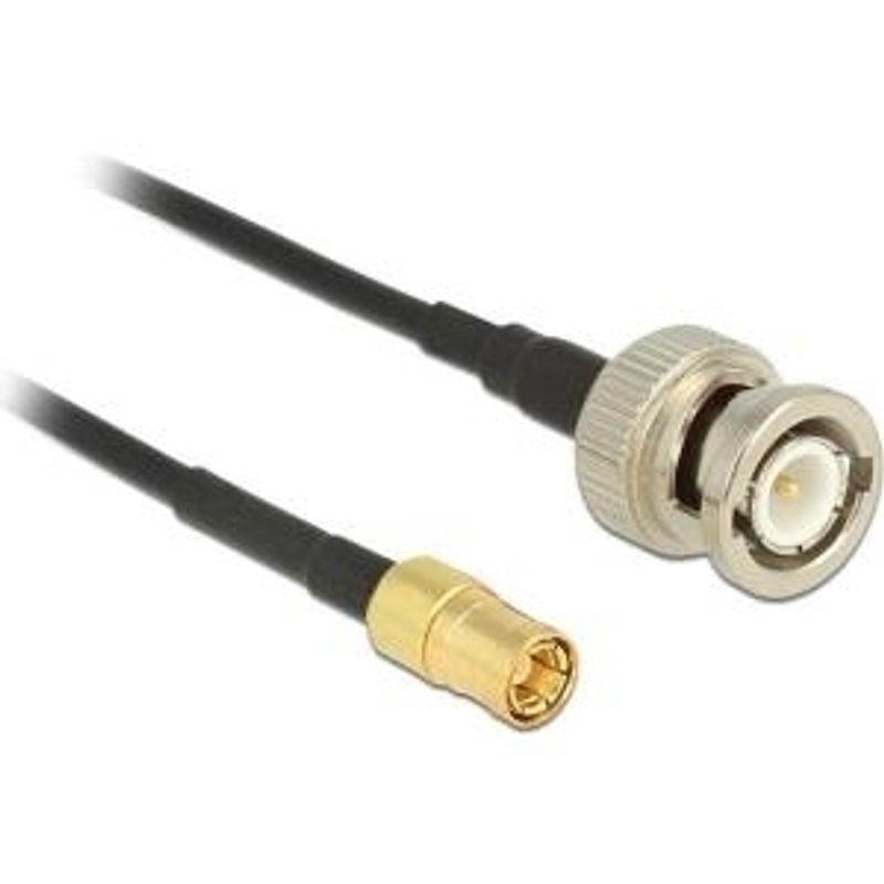 DeLOCK Antennenkabel BNC M bis SMB M 1,0m Koax 12492