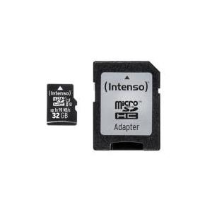 Intenso Flash-Speicherkarte (microSDHC/SD-Adapter inbegriffen) (3433480)