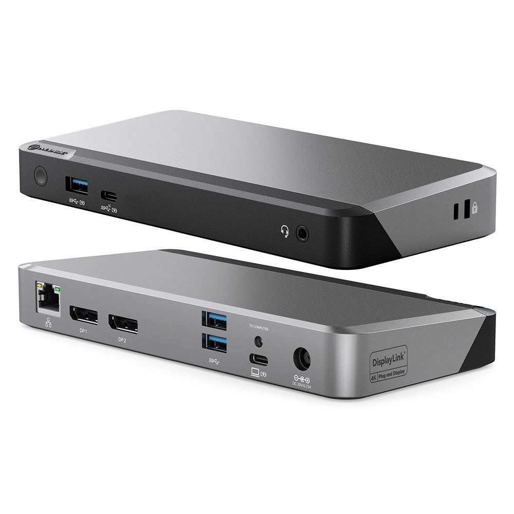 ALOGIC DX2 Dockingstation USB-C 2 x DP 1GbE Schwarz