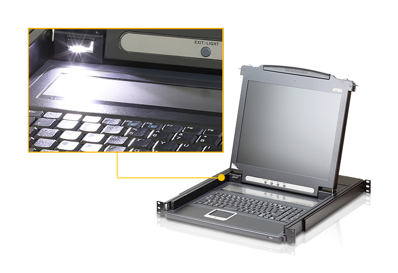 ATEN CL1000M-ATA-AG KVM-Konsole 17" LCD 1U Rack-Mount PS/2 VGA Schwarz