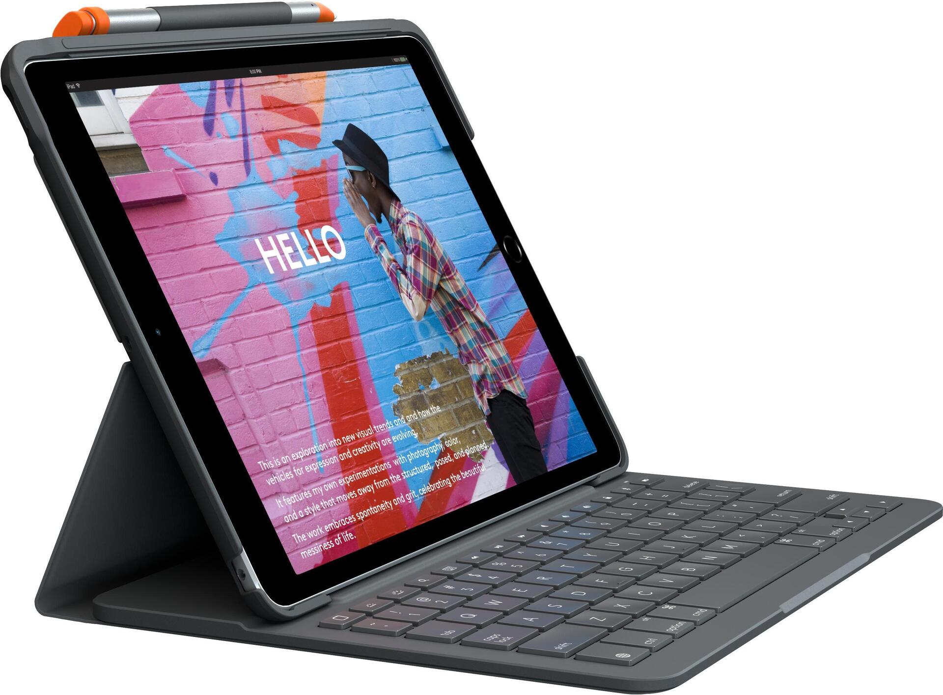 Logitech Slim Folio QWERTY UK Graphit