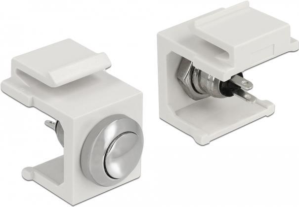 DeLOCK 86401 Drahtverbinder Keystone Edelstahl - Weiß (86401)