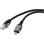 Renkforce USB, Netzwerk Adapterkabel [1x USB-C® Stecker - 1x RJ45-Stecker] 5.00 m Aluminium-Stecker (RF-6055782)