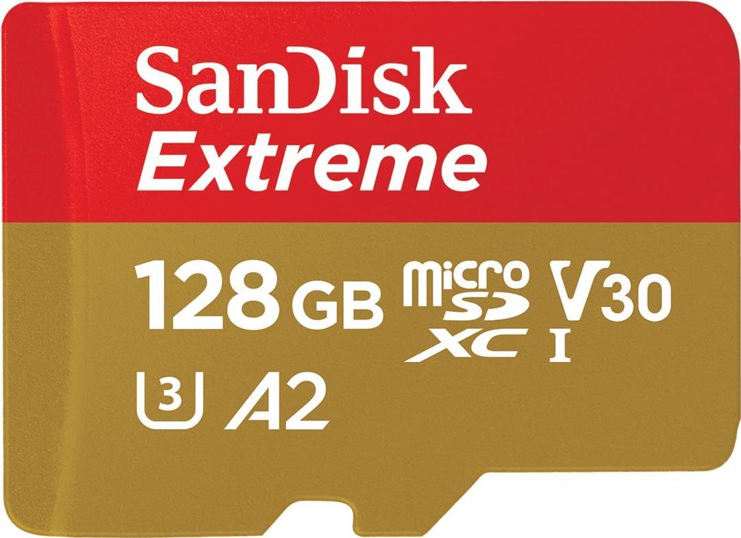 SanDisk Extreme 128 GB MicroSDXC UHS-I Klasse 10 (SDSQXAA-128G-GN6GN)