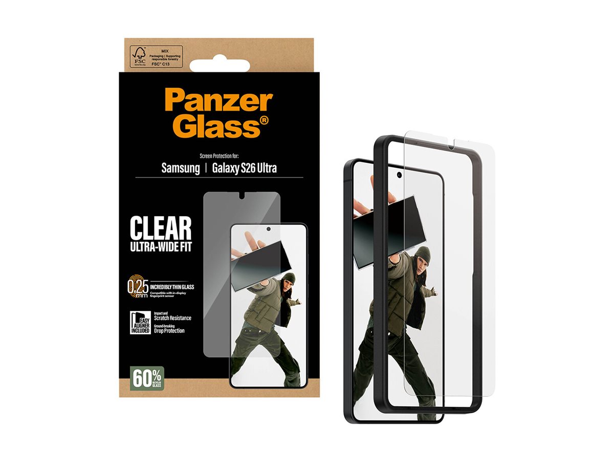 PanzerGlass Displayschutzglas Ultra-Wide Fit EasyAligner für Samsung Galaxy S26 Ultra Transparent
