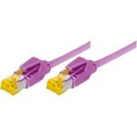 Patchkabel S/FTP, PiMF, Cat 6, erikaviolett, 0,3 m halogenfrei, mit Draka-Kabel und Hirosesteckern TM21 (718003M)