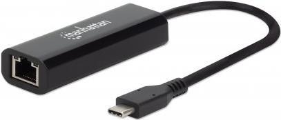 MANHATTAN USB-C auf 2.5GBASE-T Ethernet-Netzwerkadapter USB 3.2 Gen 1 mit 5 Gbit/s; Multi-Gigabit Ethernet mit 10/100/1000 Mbit/s und 2,5 Gbit/s (153300)