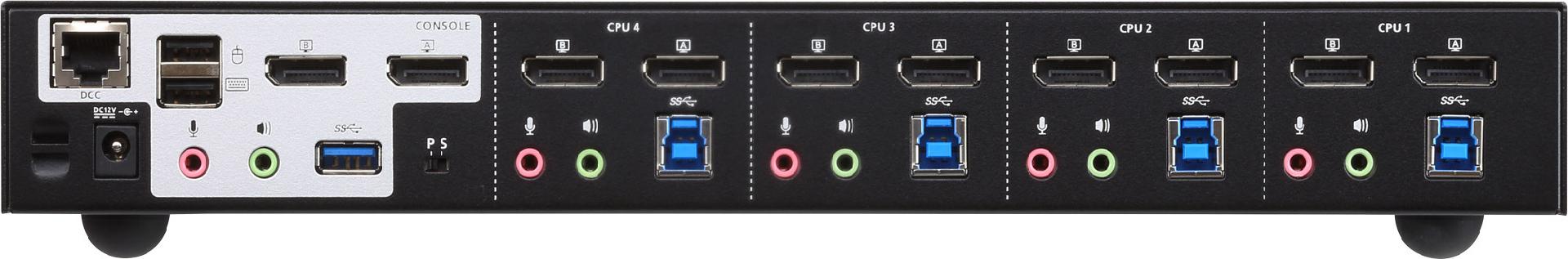 ATEN CS1944DP KVM-Switch 4-Port DisplayPort 4K Schwarz
