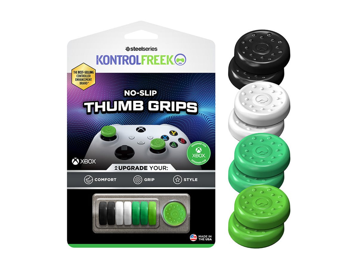 SteelSeries KontrolFreek No-Slip Thumb Grips 8er-Pack Schwarz, Weiß, Grün, Hellgrün