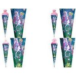 ROTH Motiv-Schultüte "Magische Einhornreiterin", 700 mm rund, mit Filzverschluss und Glitter, - 1 Stück (677537)