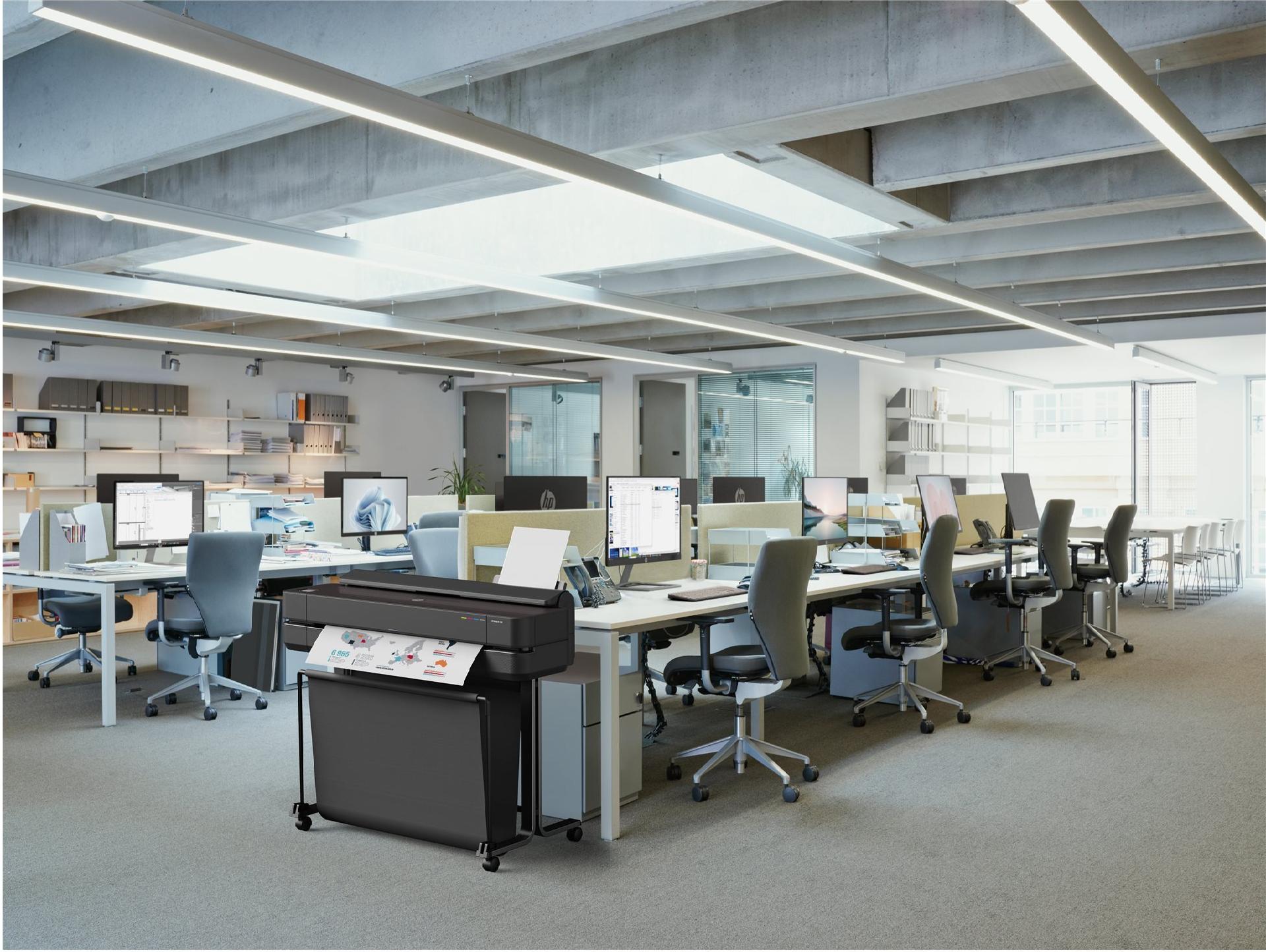 HP DesignJet T650 24" Großformatdrucker 2400 x 1200 dpi Schwarz, Grau