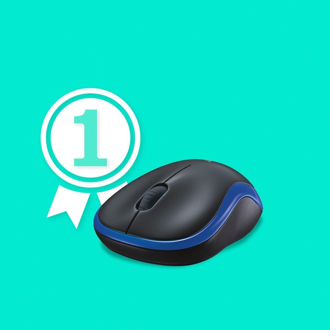 Logitech M185 Kabellose Maus RF Wireless 1000 DPI Blau