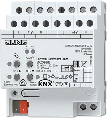 KNX Universal-Dimmaktor 2fach 3902 REG HE (3902REGHE)