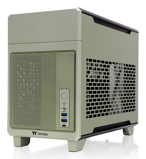 Thermaltake TR100 Mini Tower Systemgehäuse Matcha Green