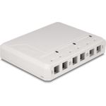 Delock Keystone Leergehäuse 6 Port für Glasfaser und Netzwerk weiß (67052)