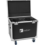 ROADINGER Flightcase 2x DMH-190 mit Lenkrollen schwarz 78x54x77 cm max. 100 kg