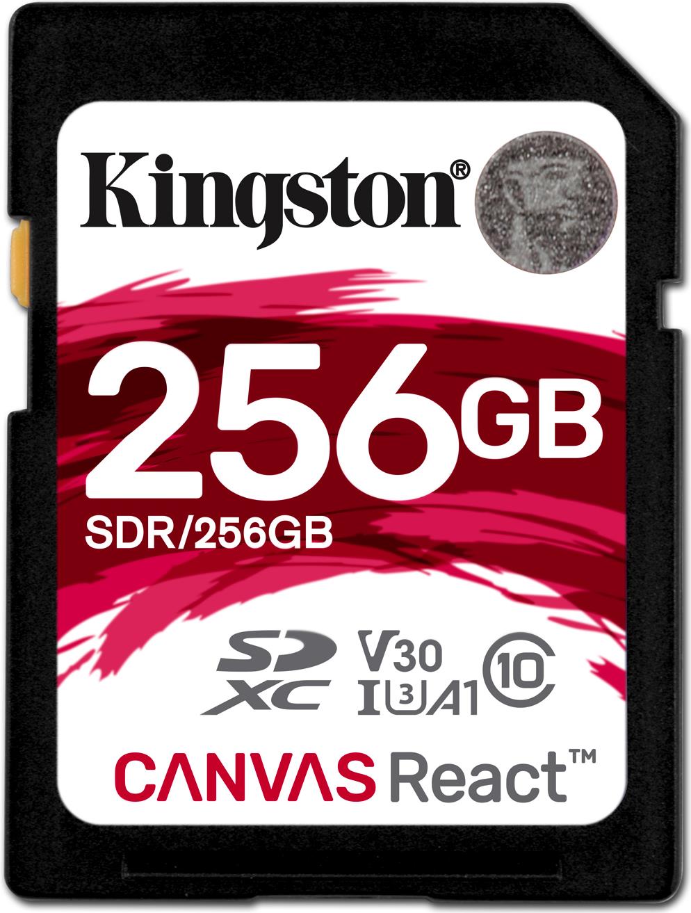 Kingston Technology SD Canvas React 256GB SDXC UHS-I Klasse 10 Speicherkarte (SDR/256GB)