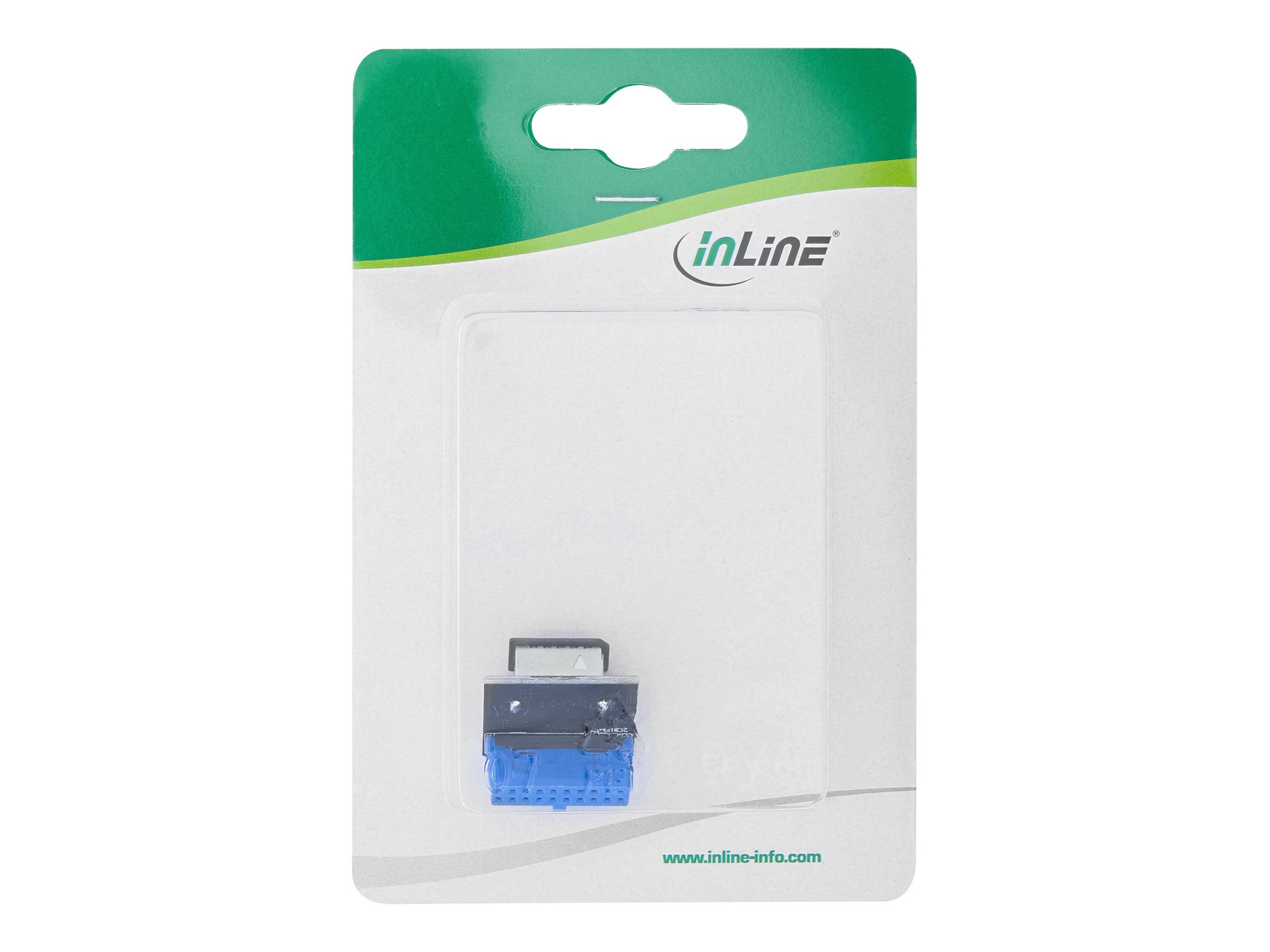 InLine USB 3.0 zu USB 3.1 Frontpanel Key-B Adapter intern 0,13 m Schwarz, Blau