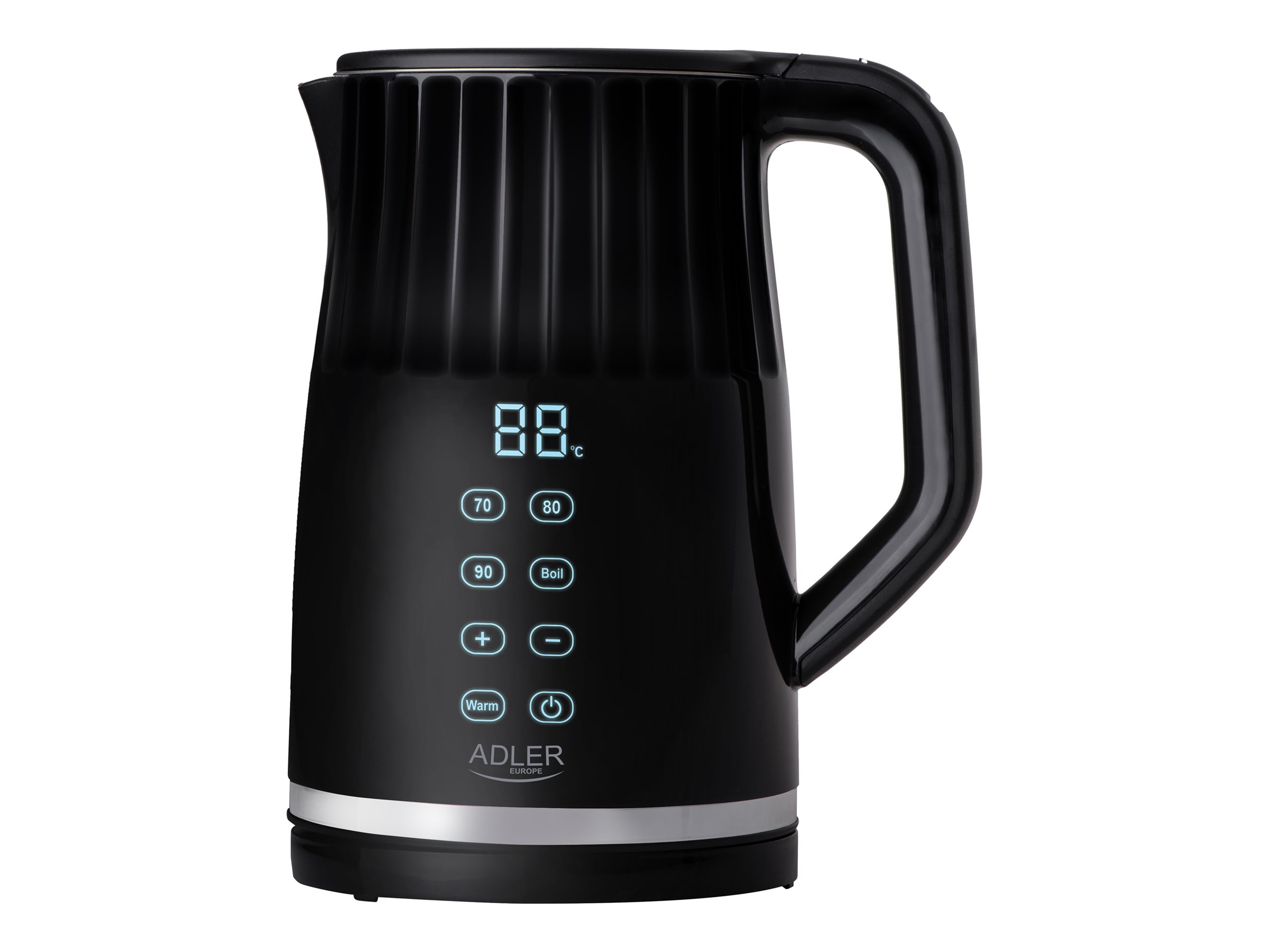Adler AD 1350 Temperatur-gesteuerter LED-Wasserkocher 1,7 L 2,2 kW Schwarz
