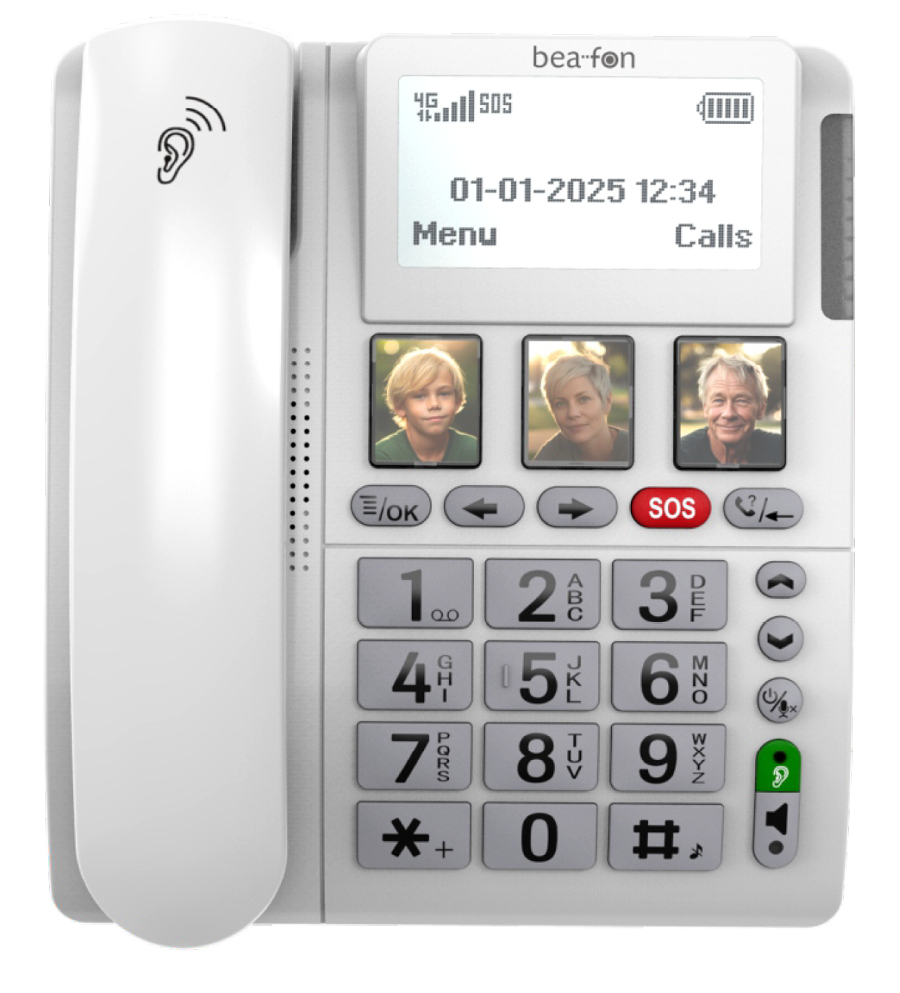 Bea-fon ML10 LTE 4G Tischtelefon mit SOS-Funktion 2,2" Weiß