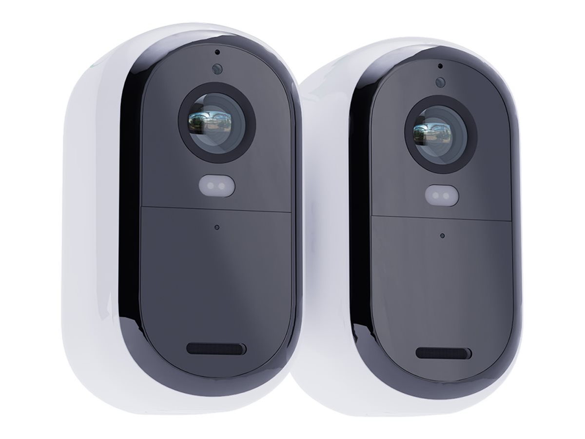 Arlo Essential 2. Generation Netzwerk-Überwachungskamera 4 MP 2560 x 1440 mit 2 Solarpanel-Ladegeräten Weiß