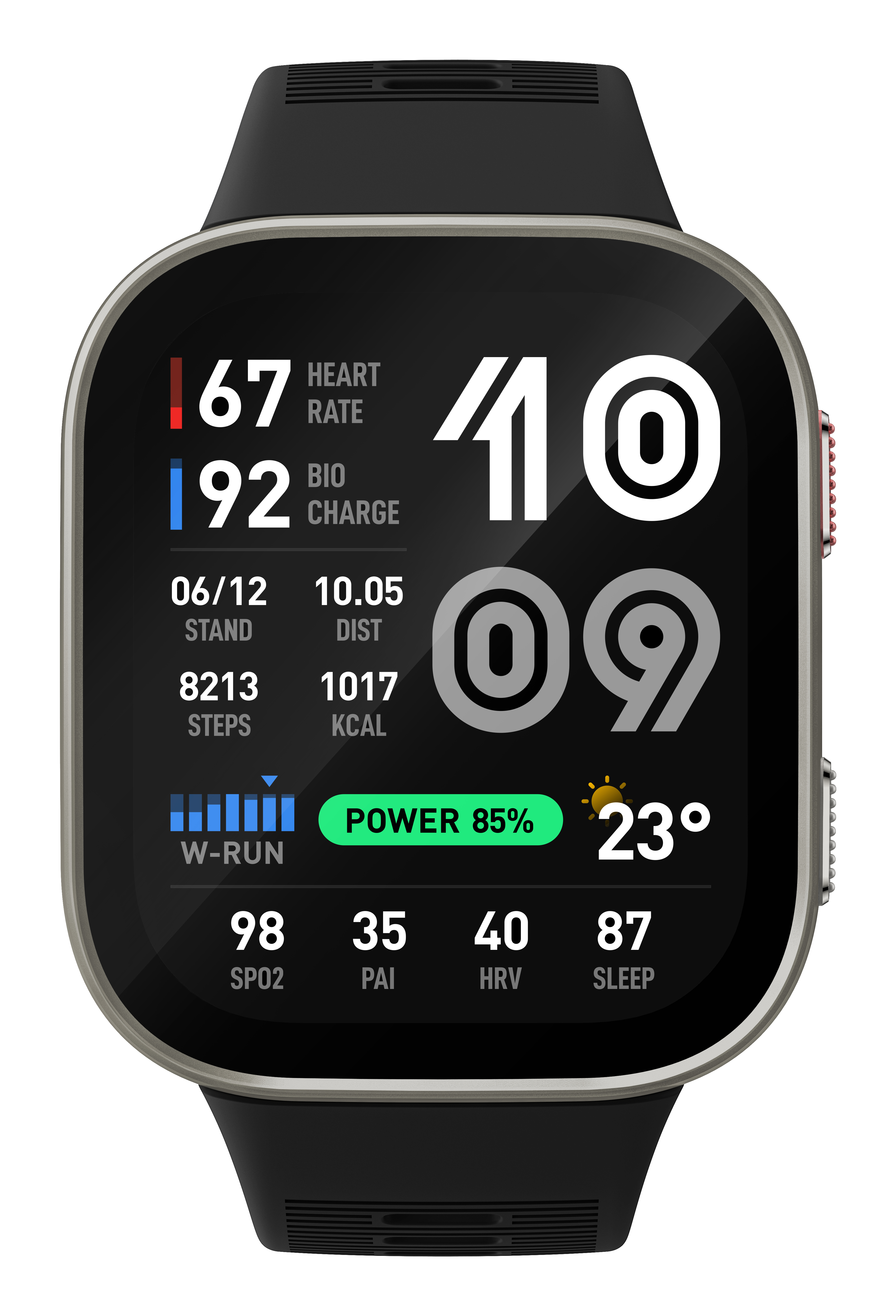 Amazfit Bip Max 2.07" AMOLED Smartwatch Silber