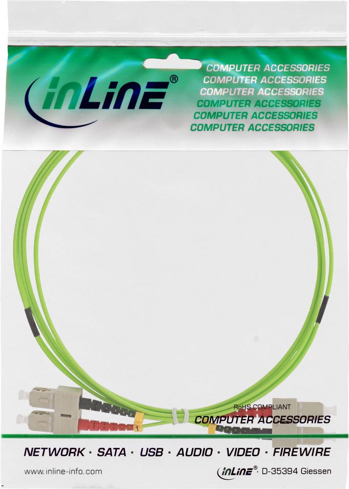 INLINE LWL Duplex Kabel, SC/SC, 50/125µm, OM5, 7,5m