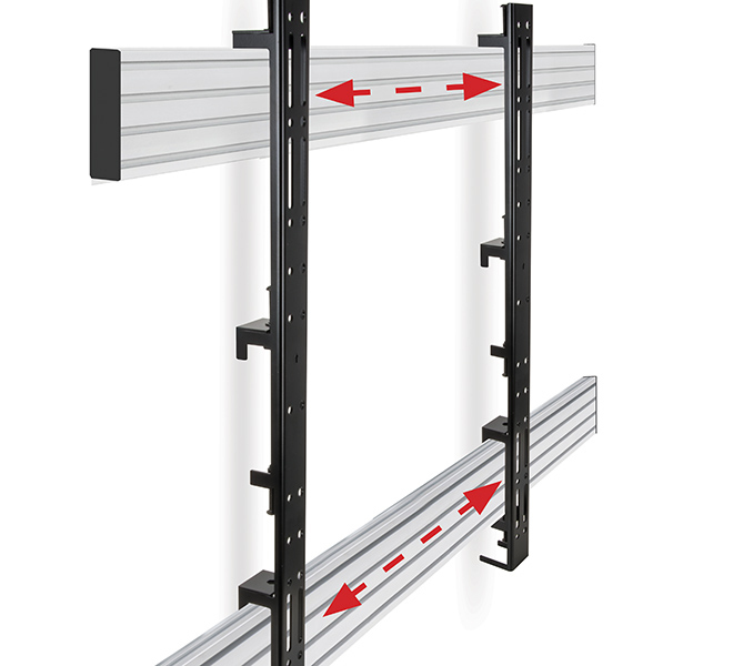 B-TECH System X BT8390-VESA800F Montageschienen 200 kg VESA 800 Schwarz