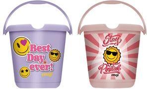 keeeper Deco-Putzeimer ilvie "Emoji Best Day", 10 Liter rund, Farbe: soft purple, mit Aufdruck, Material: PP, - 1 Stück (1260152535400)