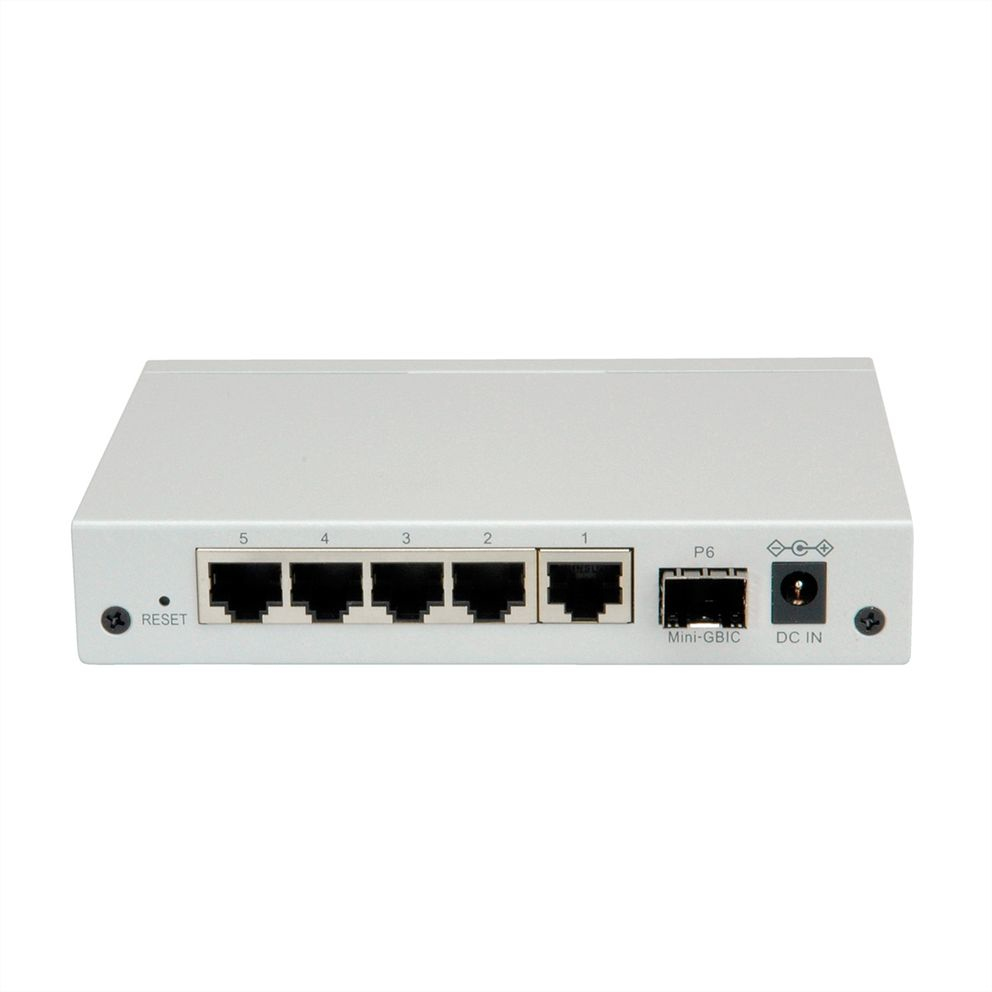 ROLINE 21.14.3523 Managed Netzwerk-Switch 6 Ports Gigabit Ethernet Grau
