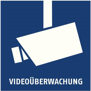 ABUS Warnaufkleber Videoberwachung 90 x 90 mm (Art.-Nr. AU1500) (AU1500)