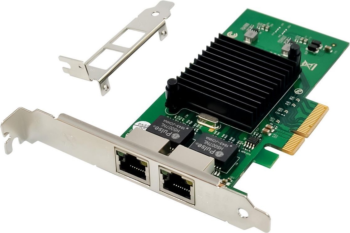 MicroConnect Network Card PCIe x1 Intel 82576 Dual- RJ45 (MC-PCIEX4-82576-D)