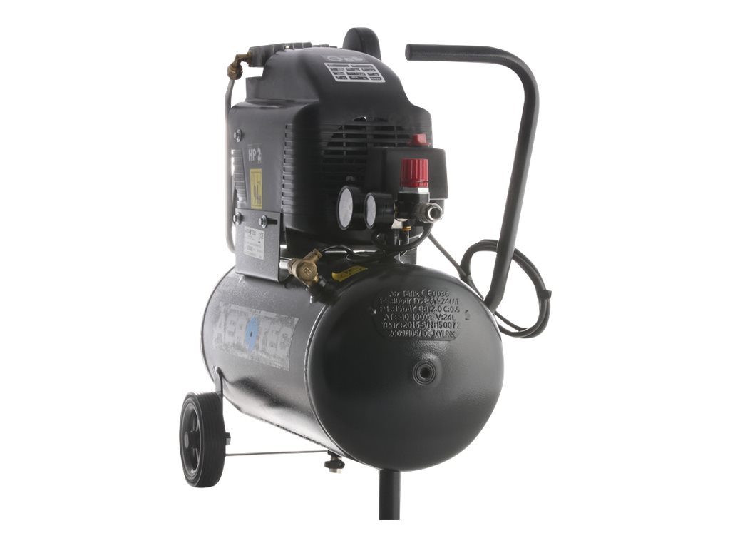 AeroTEC Kompressor 220-24FC Kolbenkompressor 1500 W 210 l/min 8 bar 24 l Schwarz