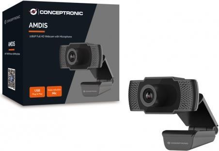 Conceptronic AMDIS 1080P Full HD-Webcam mit Mikrofon (AMDIS01BNEUE VERSION)
