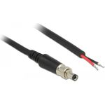 Delock Stromversorgungskabel DC 5,5 x 2,1 x 9,5 mm verschraubbar zu offenen Kabelenden 95 cm (89907)