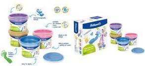 Pelikan Fingerfarbe Pearlfarben, 4er Set auf Wasserbasis, dermatologisch getestet, leicht ab - 1 Stück (300008268)