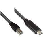 Alcasa 2510-CB010 USB Kabel 1 m USB 2.0 USB B USB C Schwarz (2510-CB010)