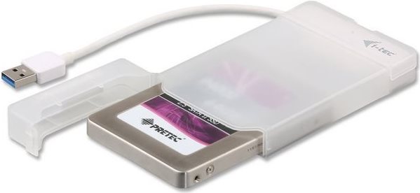 I-TEC USB 3.0 Advance MySafe Easy Gehaeuse 6,4cm 2.5" Festplattengehaeuse fuer SATA HDD Festplatten, integriertes Kabel, weiss (MYSAFEU314)