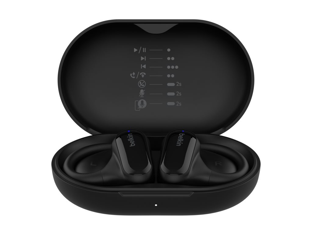 Belkin SoundForm ClearFit Open-Ear True Wireless Kopfhörer Schwarz