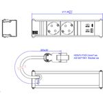 Bachmann Steckdosenleiste CONI 2xCEE7/3 912.700 (912.700)